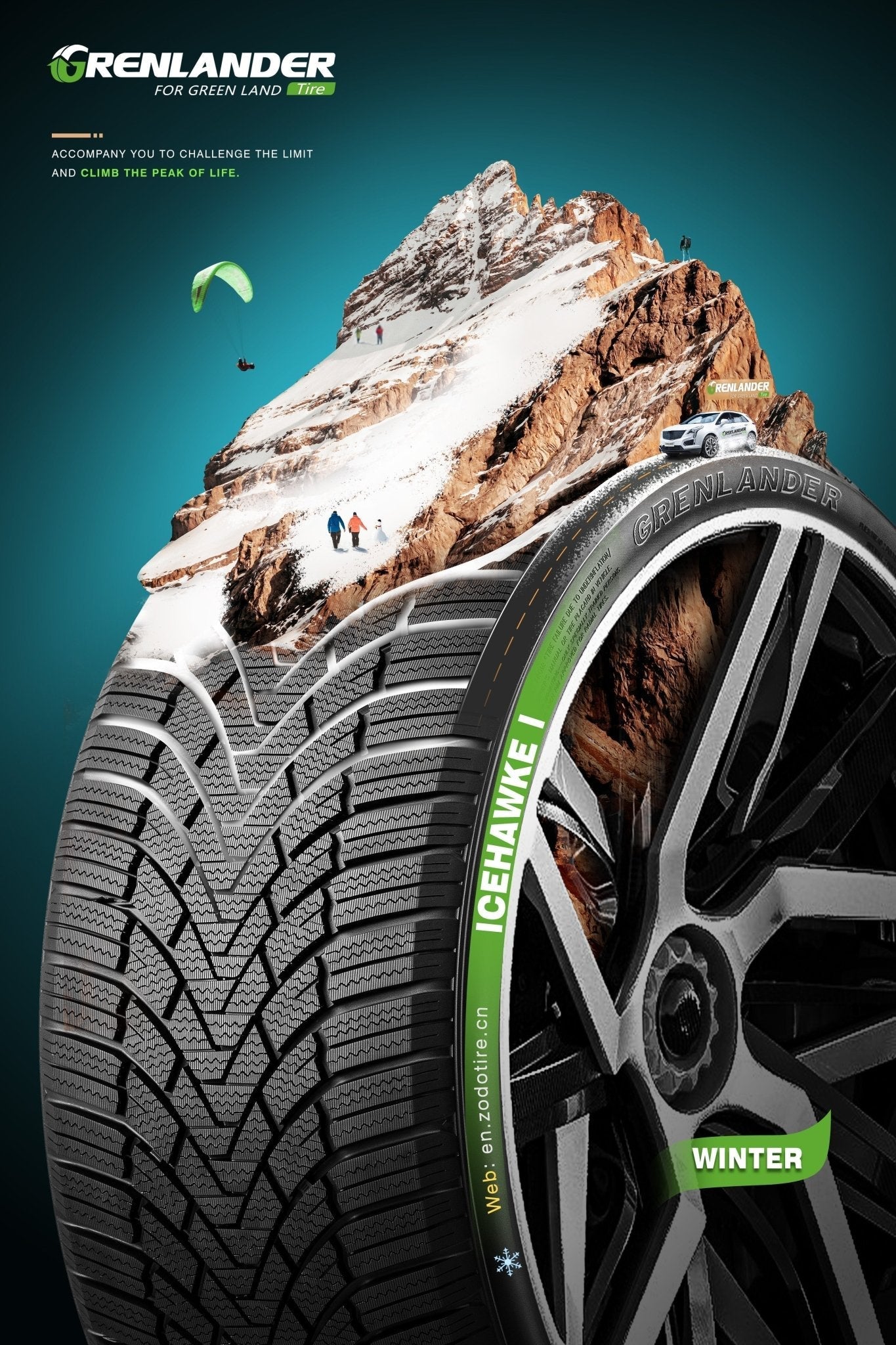 195/50R16 GRENLANDER ICEHAWKE I WINTER - Toee Tire