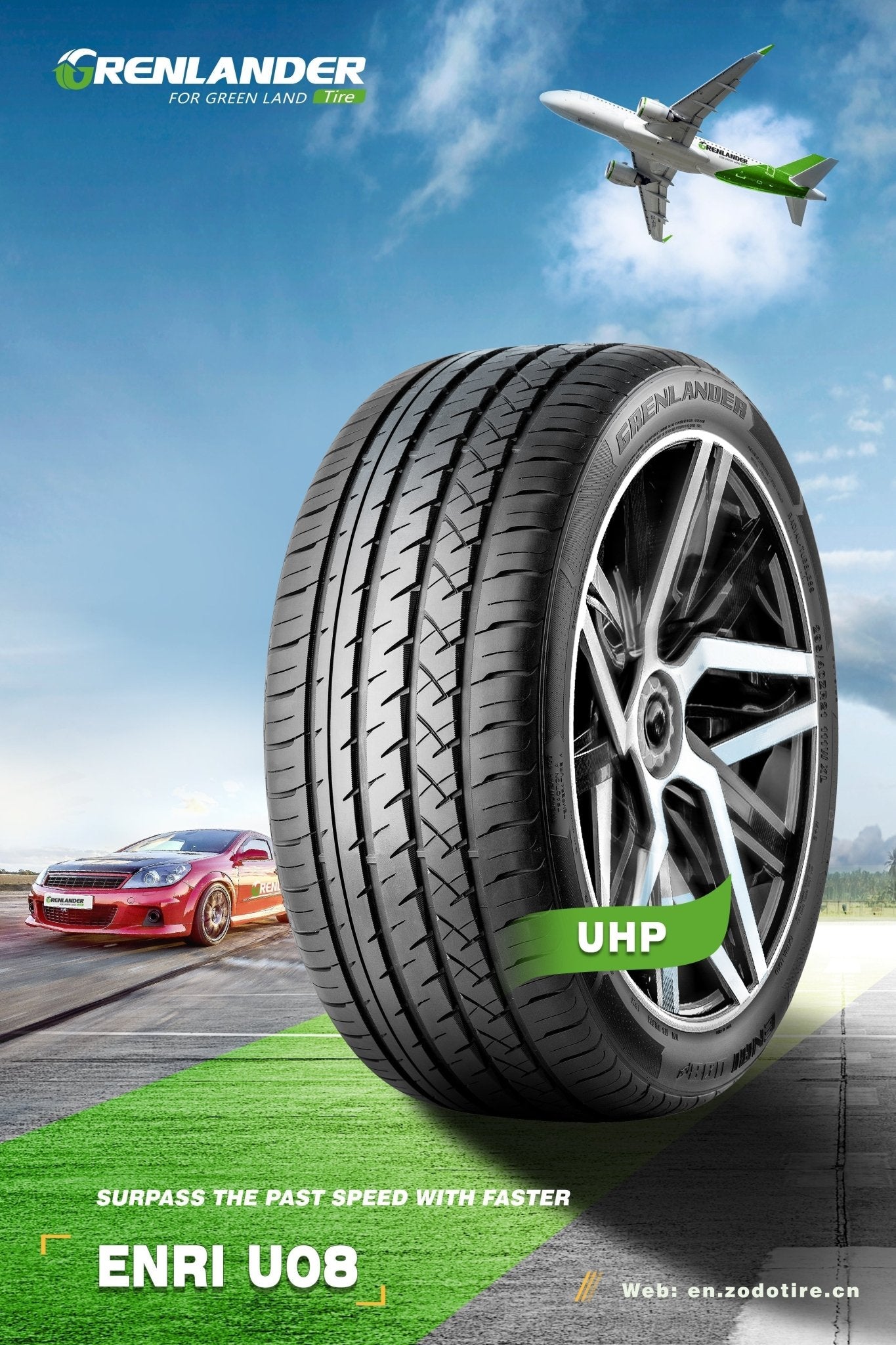 205/55R16 GRENLANDER ENRI U08 UHP PASSENGER - Toee Tire