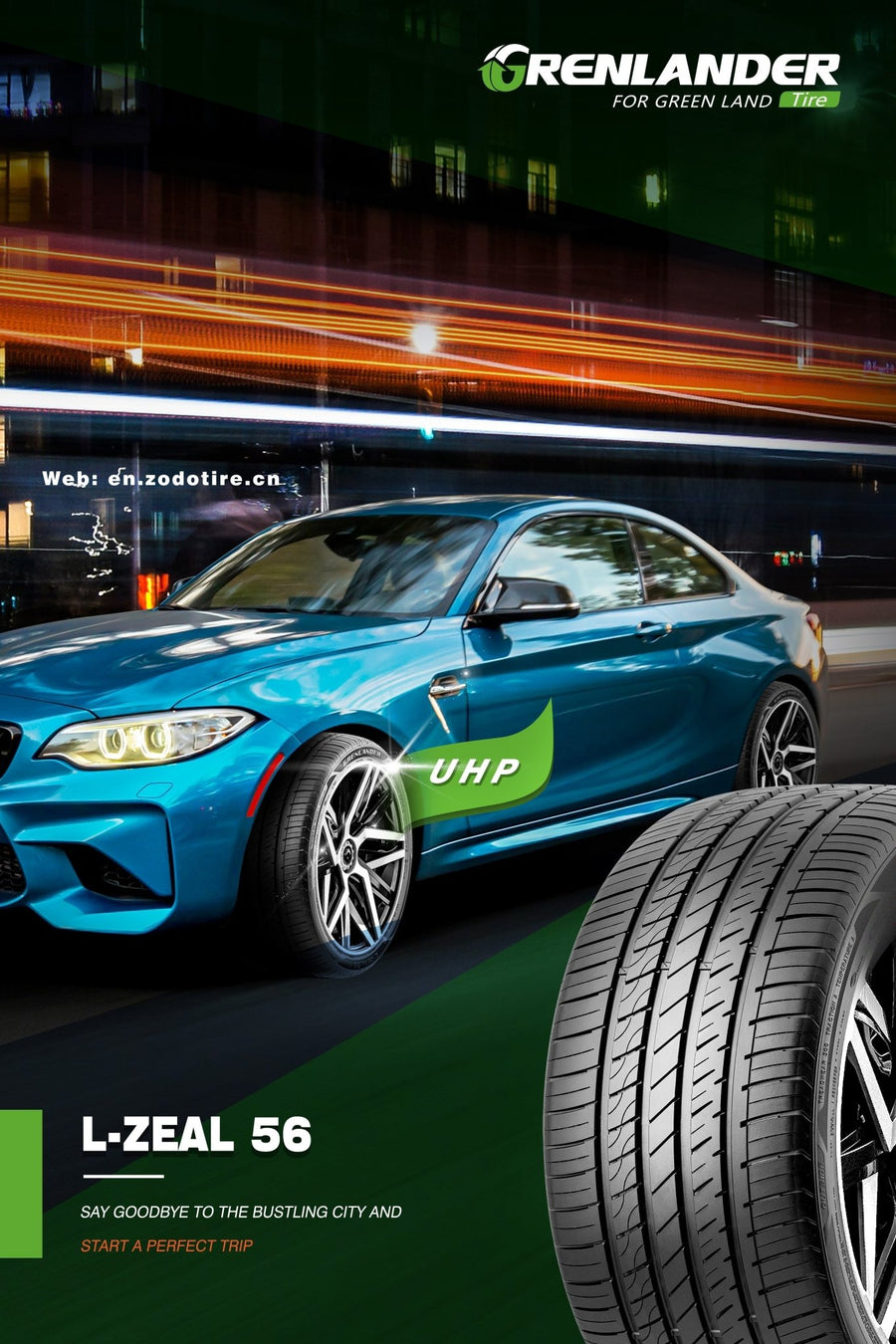 245/45R19 GRENLANDER L-ZEAL56 UHP PASSENGER - Toee Tire
