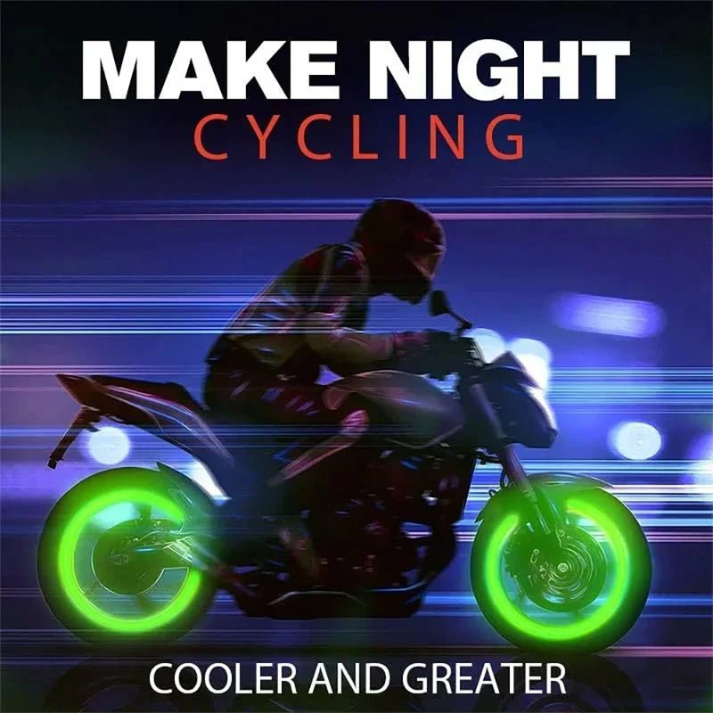Luminous Night Glowing Motorcycle Wheel Tyre Valve Caps Decors for Tracer 9 Gt Suzuki Gsxr 600 Fz1 Tmax Fz6 Cbr650F Yamaha R1 - Toee Tire