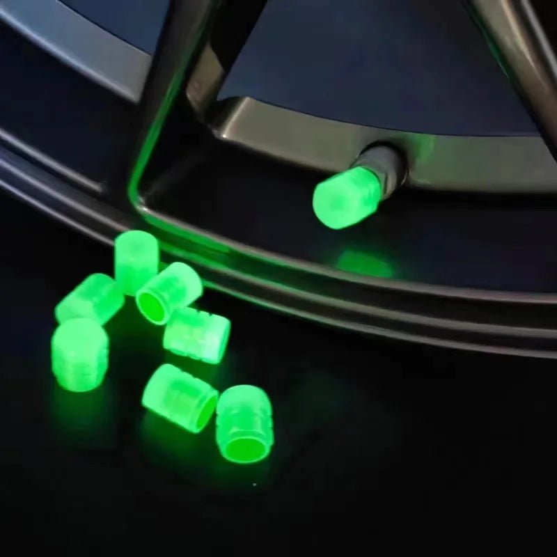 Luminous Night Glowing Motorcycle Wheel Tyre Valve Caps Decors for Tracer 9 Gt Suzuki Gsxr 600 Fz1 Tmax Fz6 Cbr650F Yamaha R1 - Toee Tire