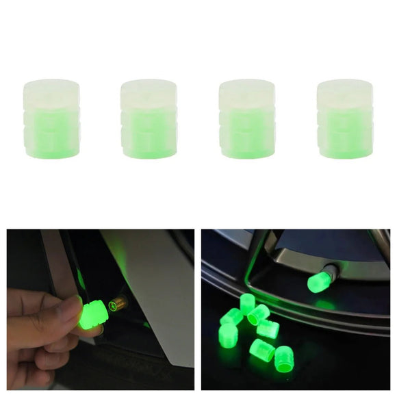 Luminous Night Glowing Motorcycle Wheel Tyre Valve Caps Decors for Tracer 9 Gt Suzuki Gsxr 600 Fz1 Tmax Fz6 Cbr650F Yamaha R1 - Toee Tire