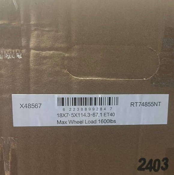 STEEL RIM X48567 18 INCH 5X114.3 - Toee Tire