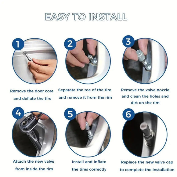 Toeetire 100 PCS TR413 Rubber Snap - in Tire Valve Stems Sturdy Replacement Tyre Valves Stems for 0.453" Tubeless Rim Holes on Cars, Go - Karts, Trucks, Lawn mowers, Trailers - Toee Tire