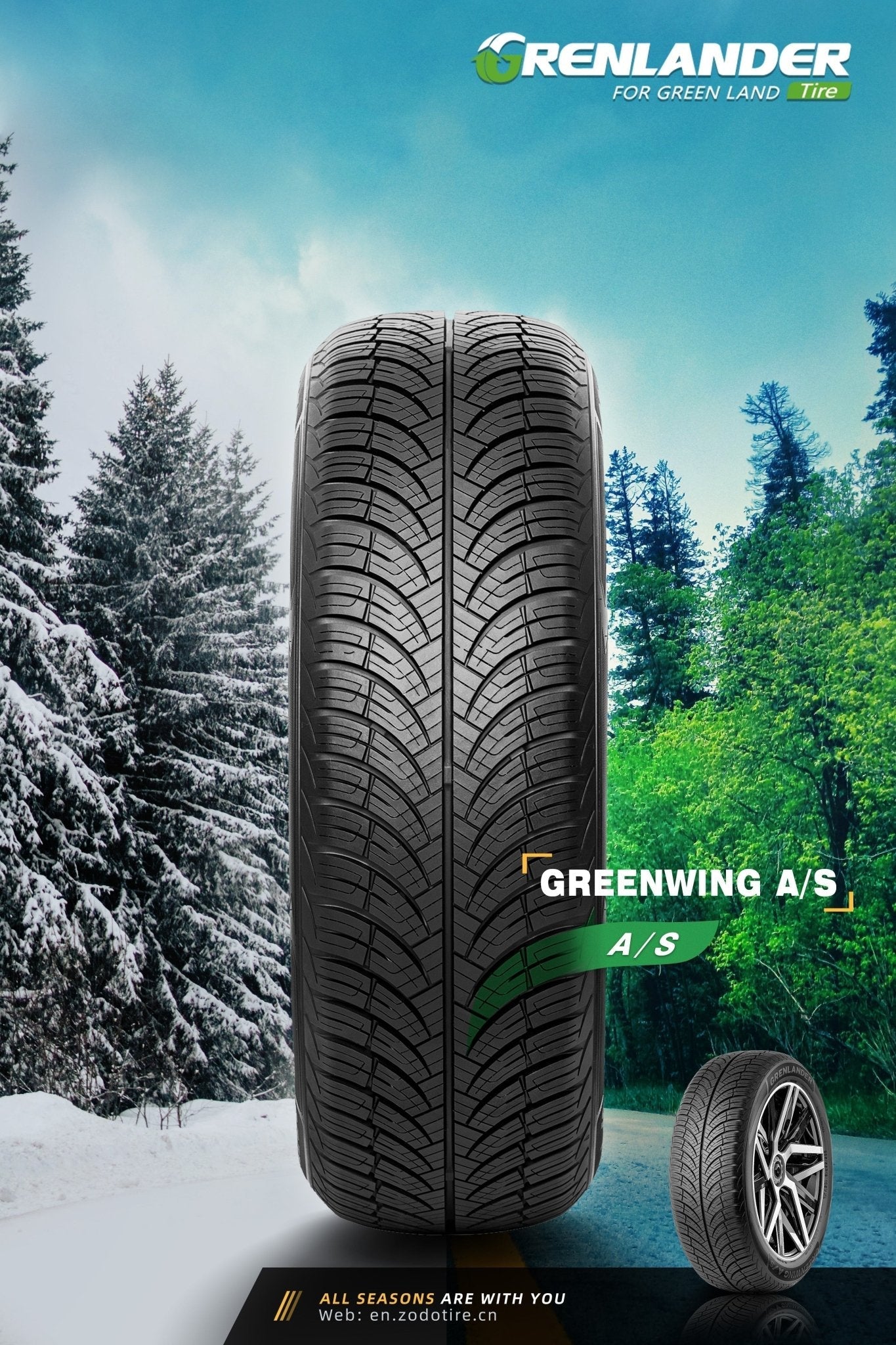 195/55R16 GRENLANDER GREENWING A/S ALL WEATHER - Toee Tire