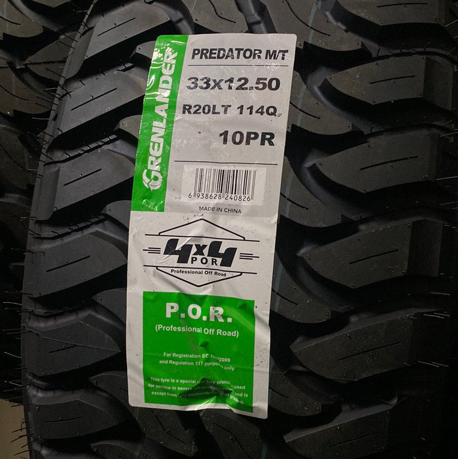 33X12.50R20 GRENLANDER PREDATOR M/T LIGHT TRUCK - Toee Tire